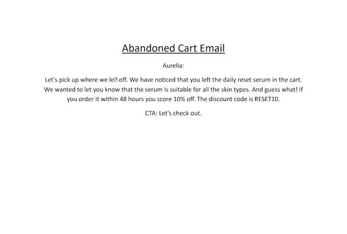 write a persuasive abandoned cart recovery email